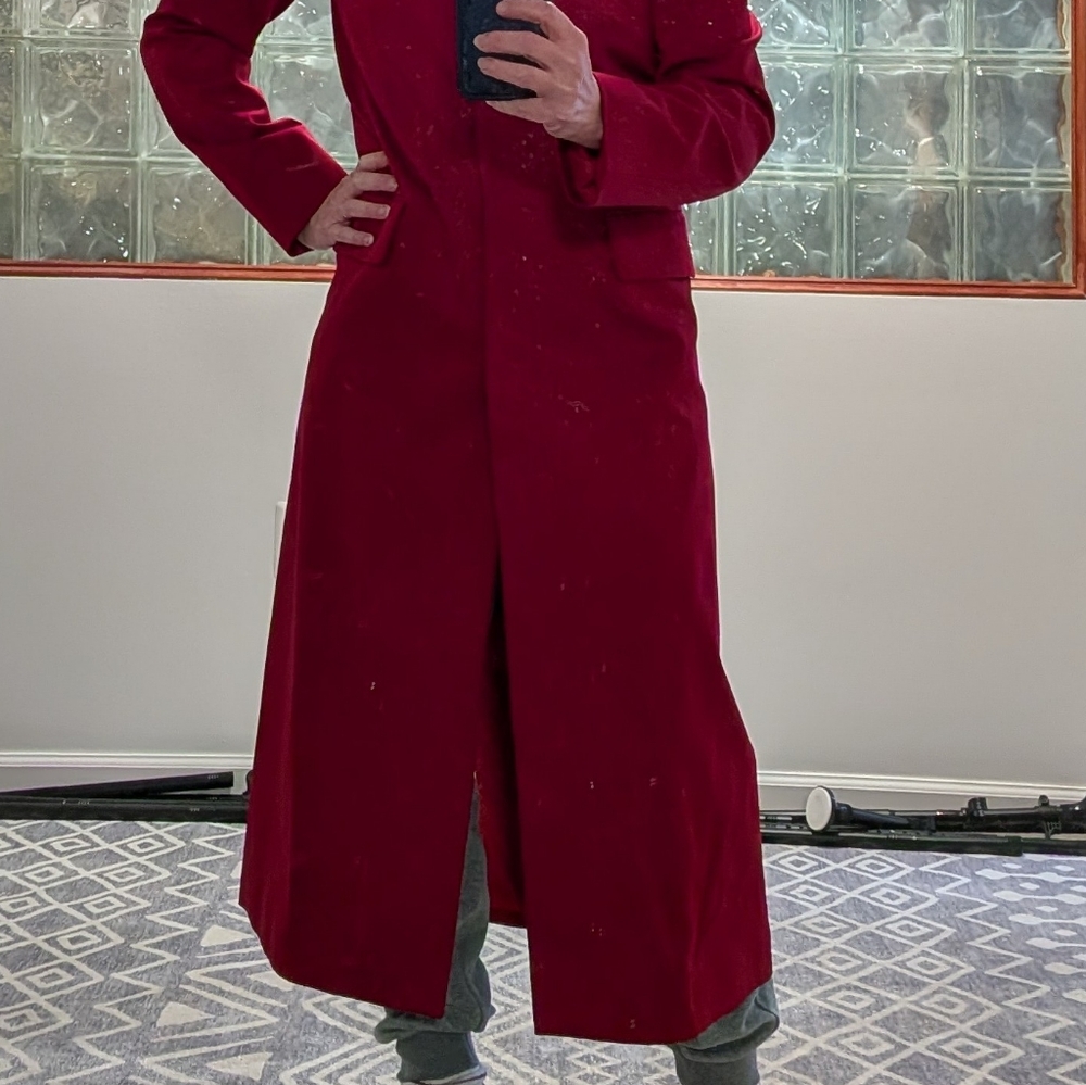 DKNY Women's Dressy Red Trench Coat